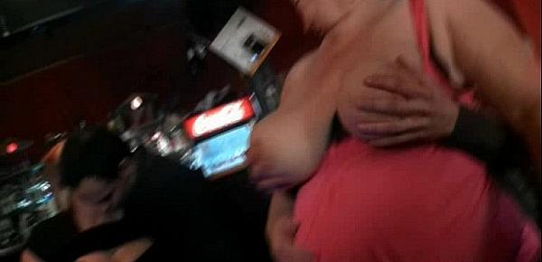  Crazy plump chicks have fun in the bbw bar